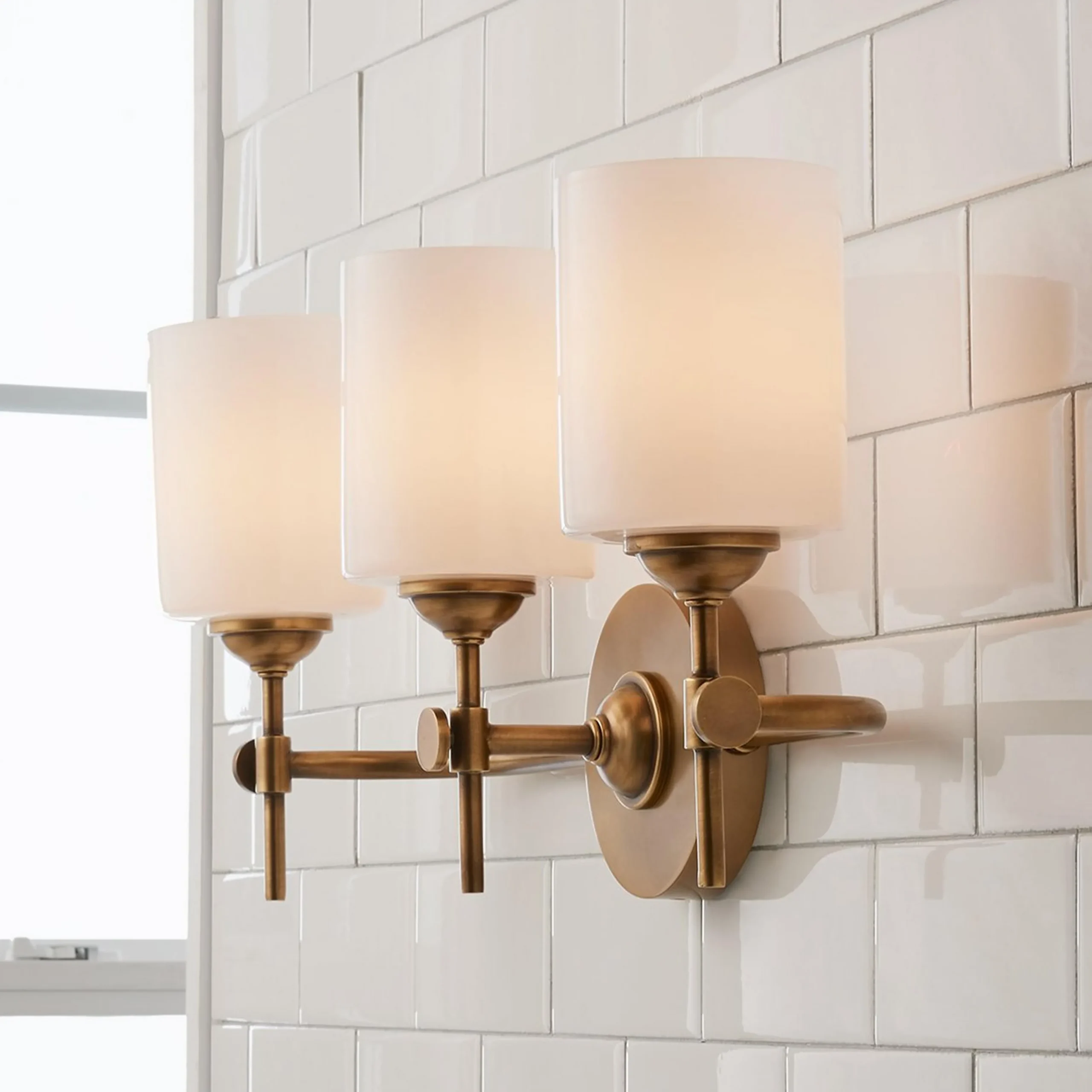 Jerdora Opal Glass Vanity Light - 3 Light