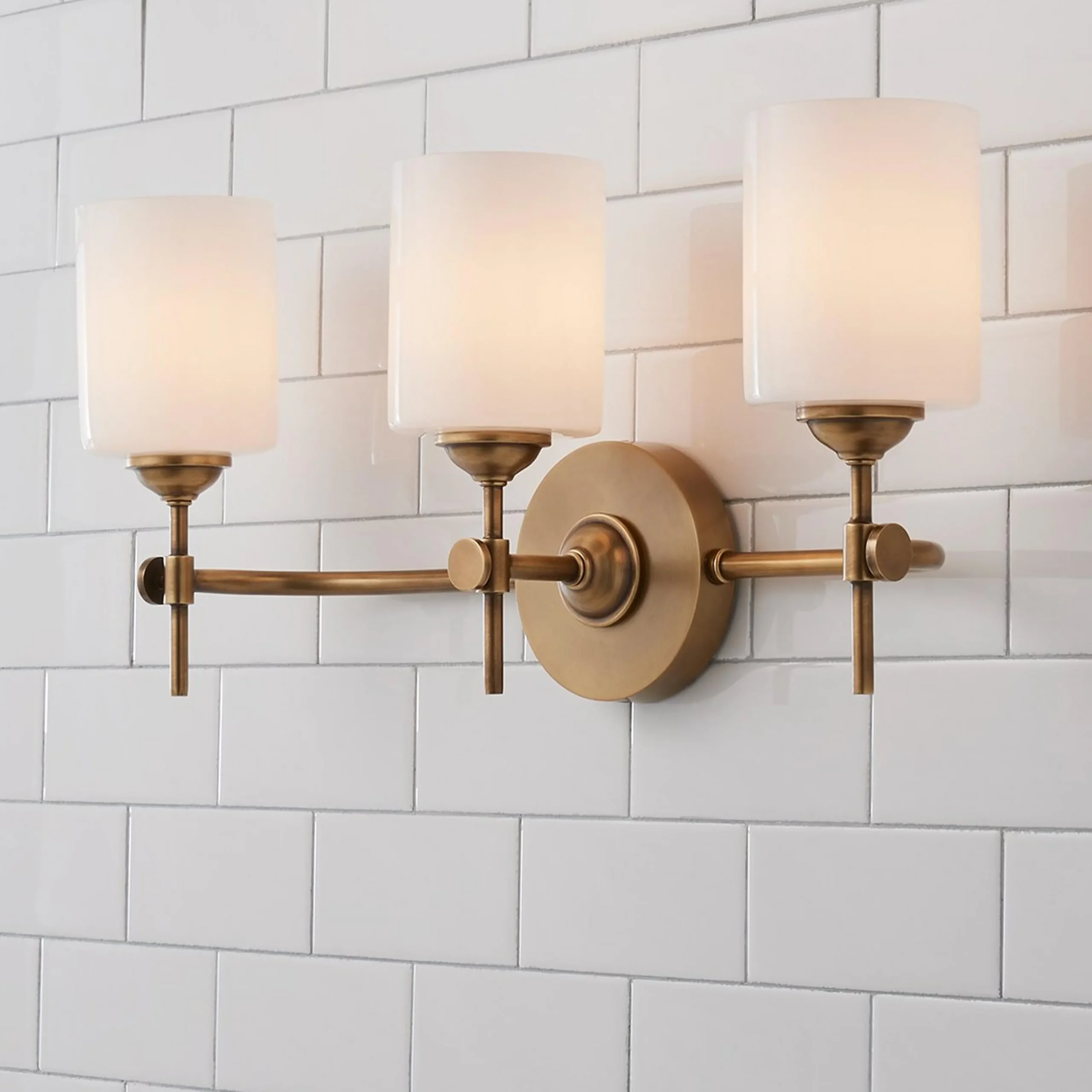Jerdora Opal Glass Vanity Light - 3 Light