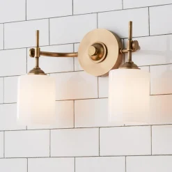 Jerdora Opal Glass Vanity Light - 2 Light