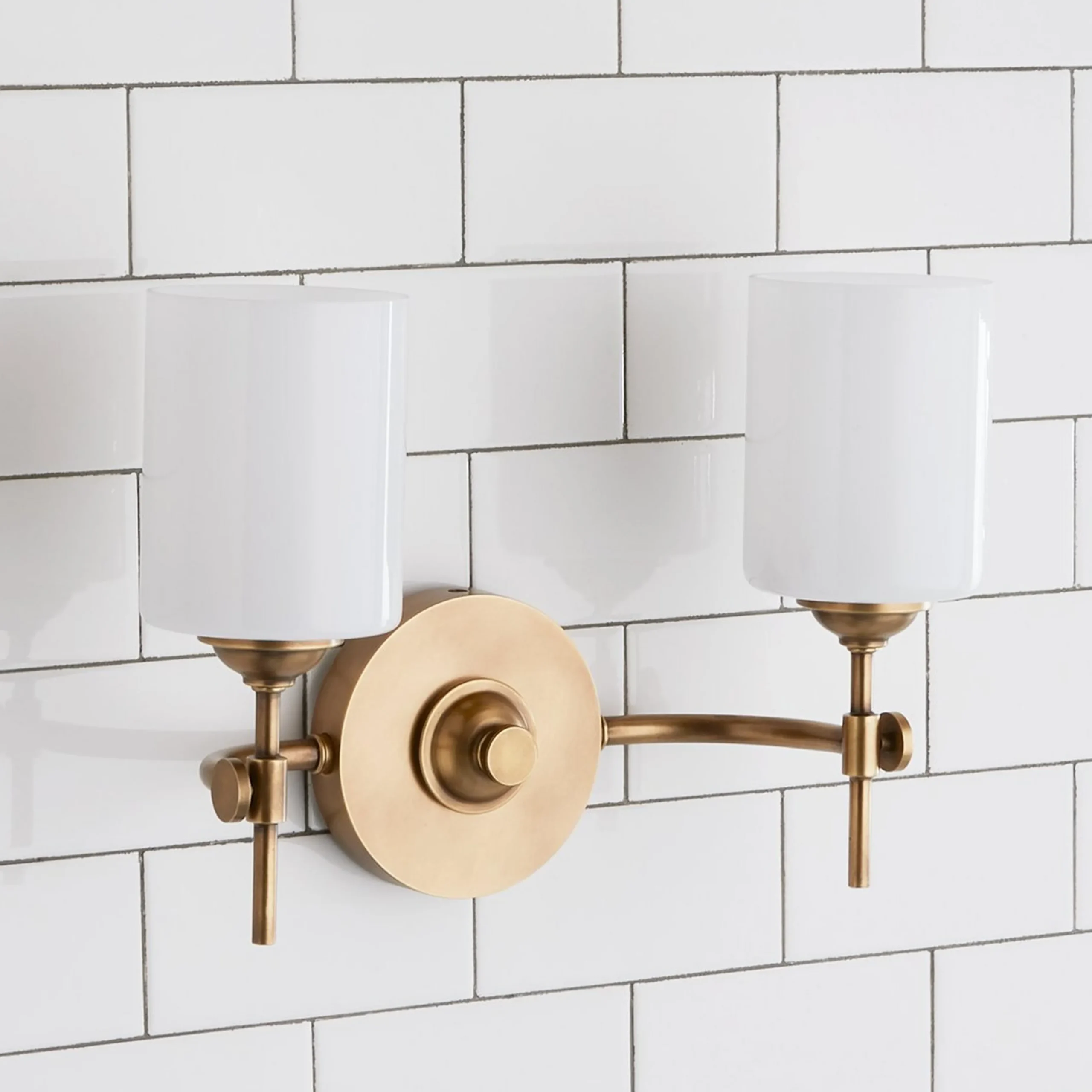Jerdora Opal Glass Vanity Light - 2 Light