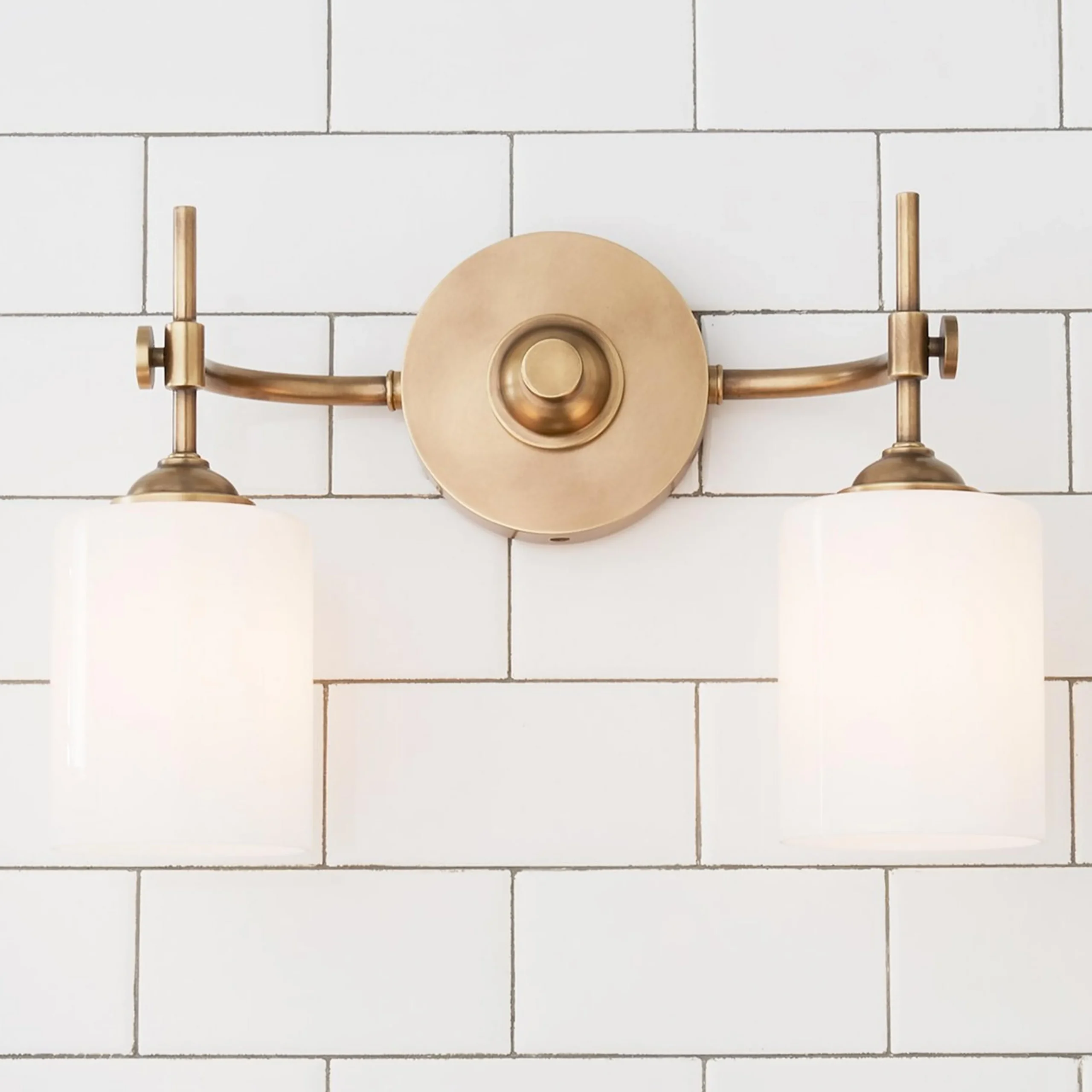 Jerdora Opal Glass Vanity Light - 2 Light