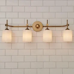 Jerdora Opal Glass Vanity Light - 4 Light