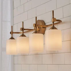 Jerdora Opal Glass Vanity Light - 4 Light