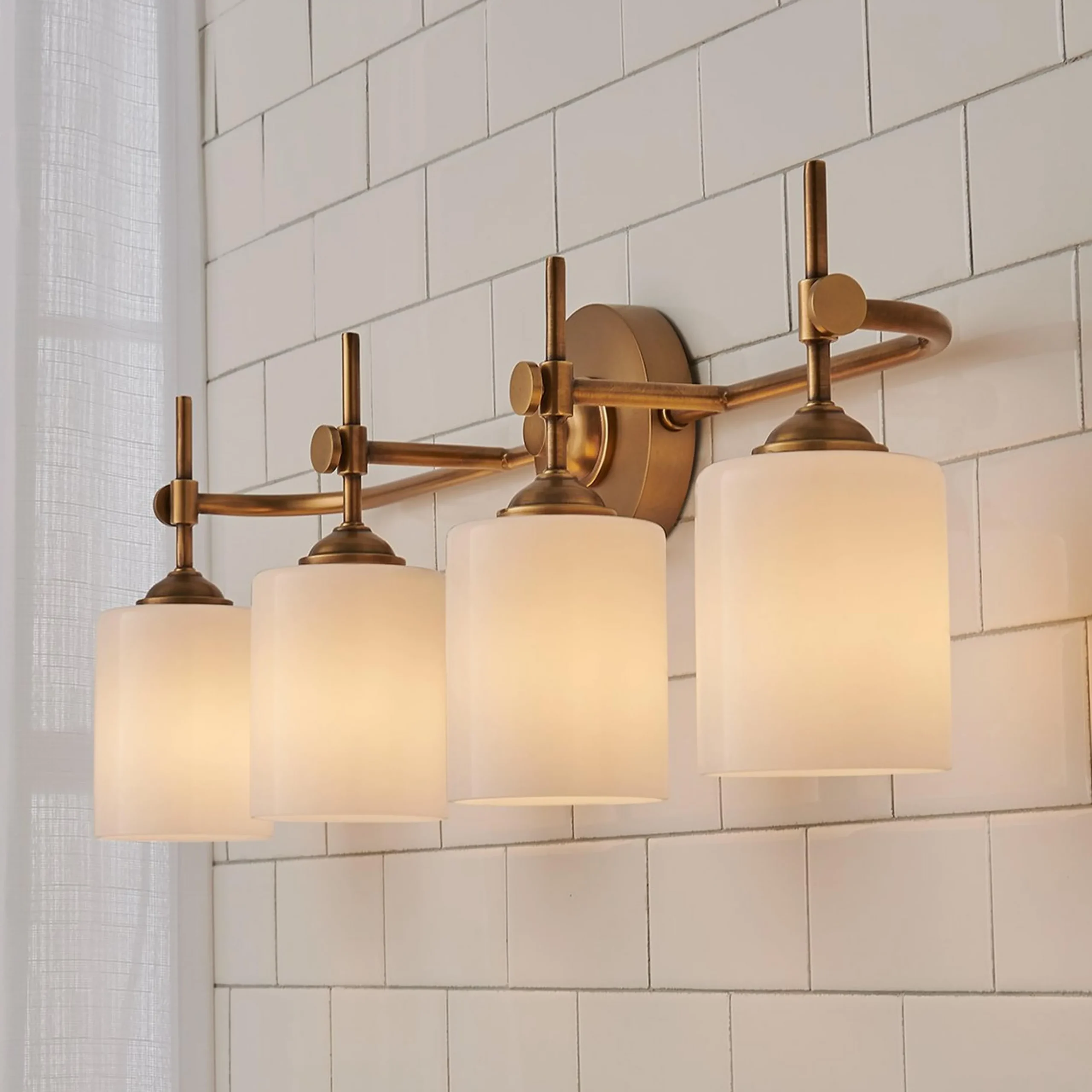 Jerdora Opal Glass Vanity Light - 4 Light