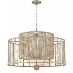 Jute Veil Chandelier - 8 Light
