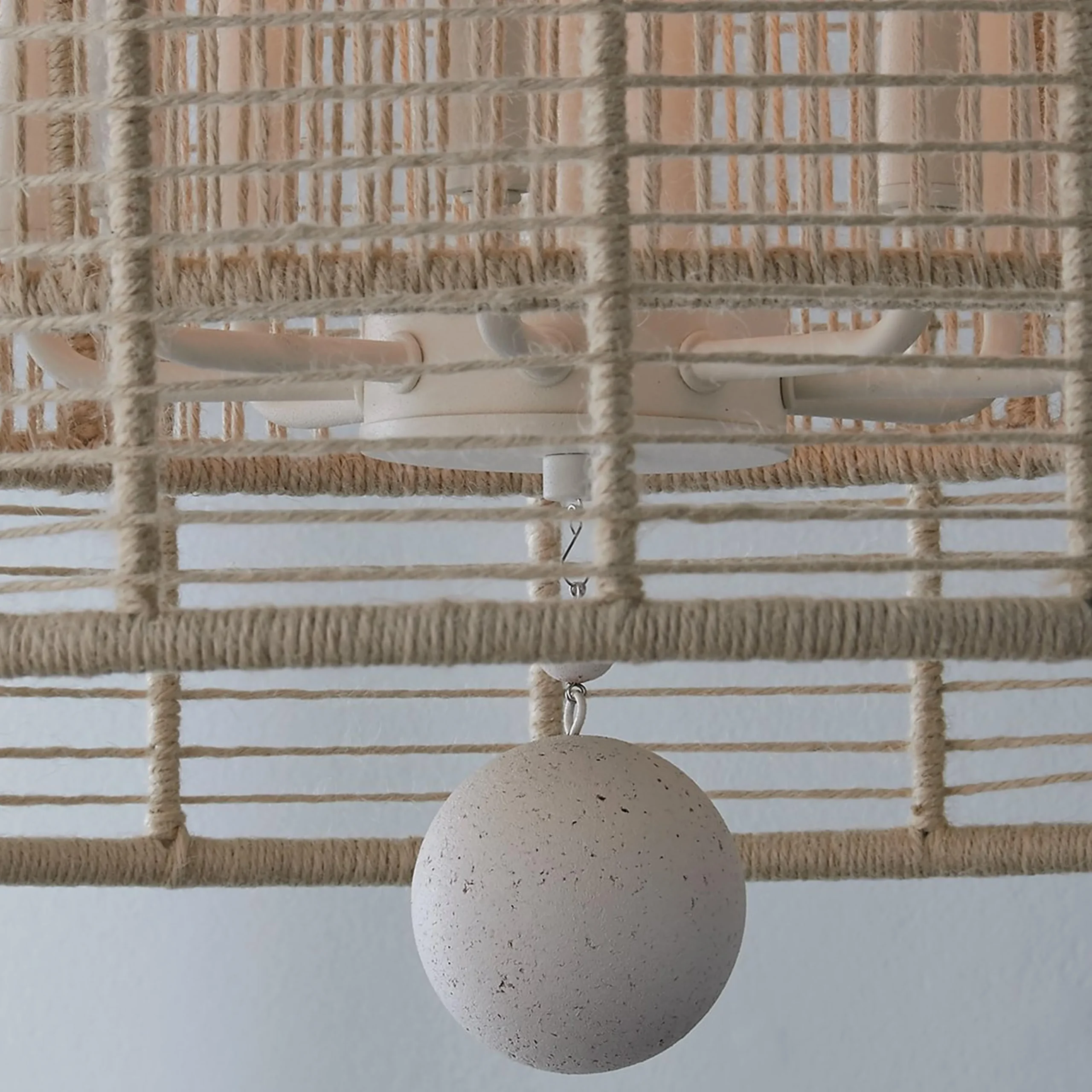 Jute Veil Chandelier - 8 Light