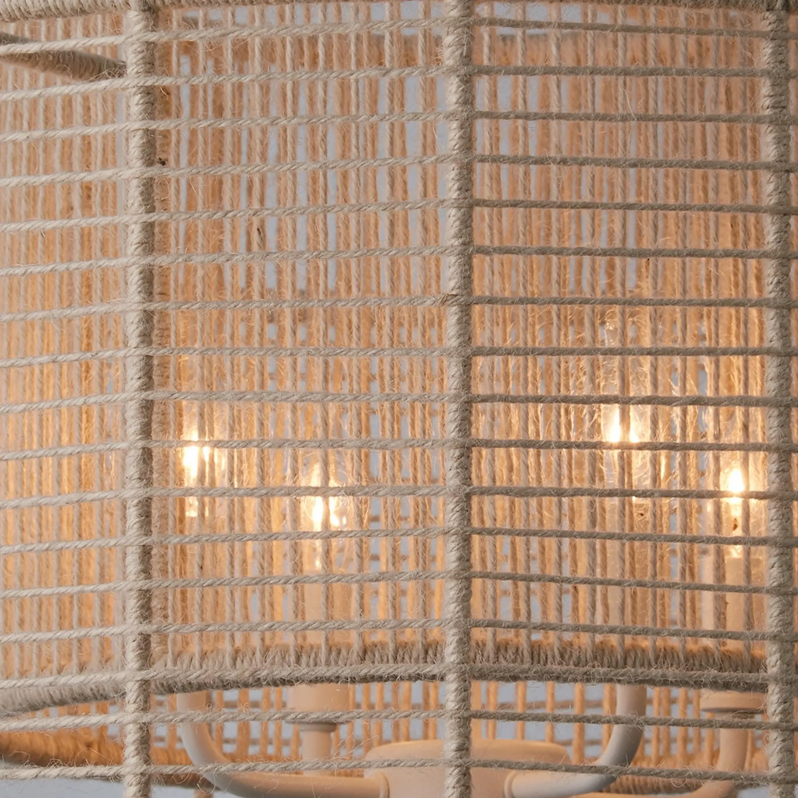 Jute Veil Chandelier - 4 Light