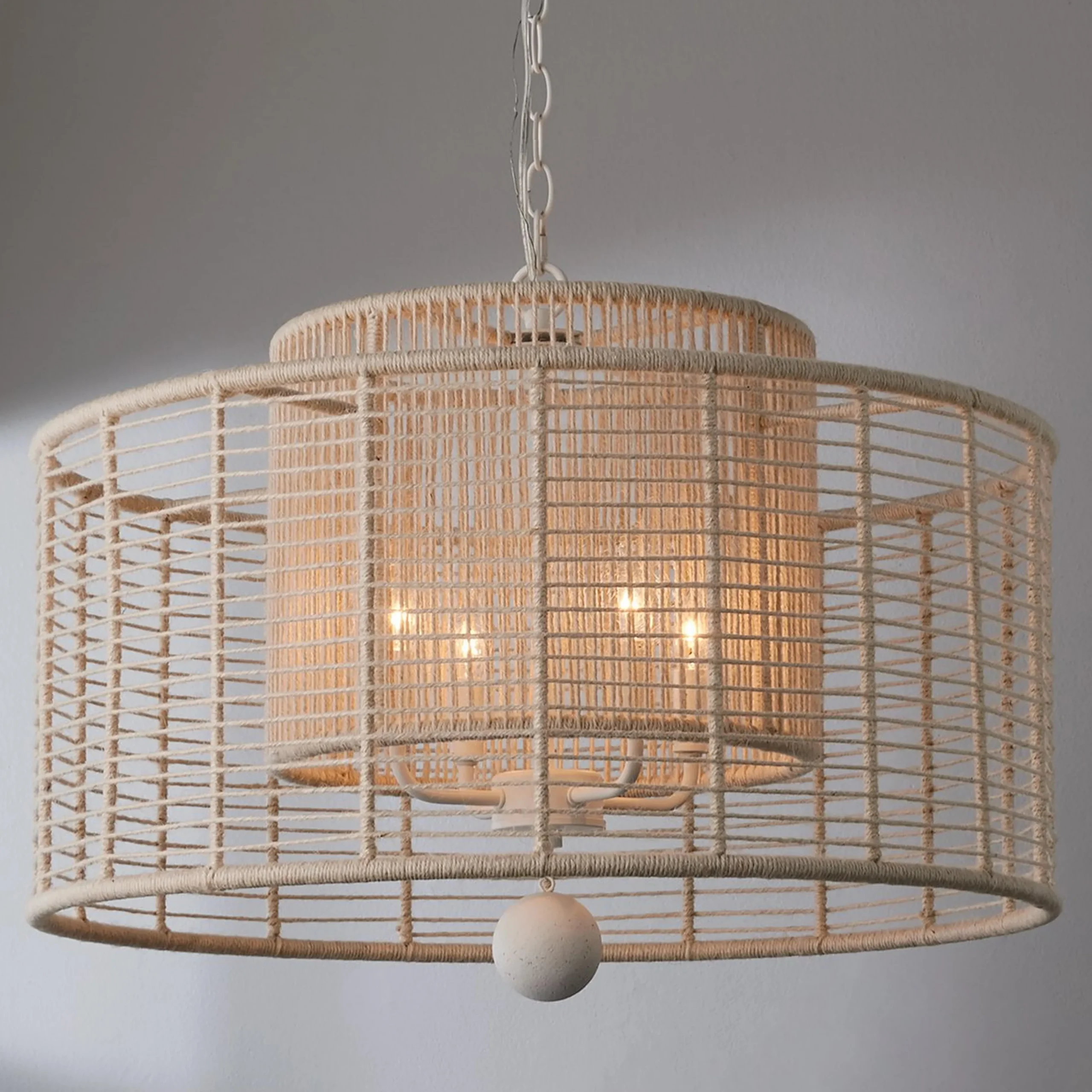 Jute Veil Chandelier - 4 Light