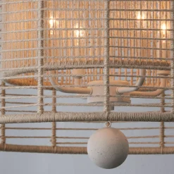 Jute Veil Chandelier - 4 Light