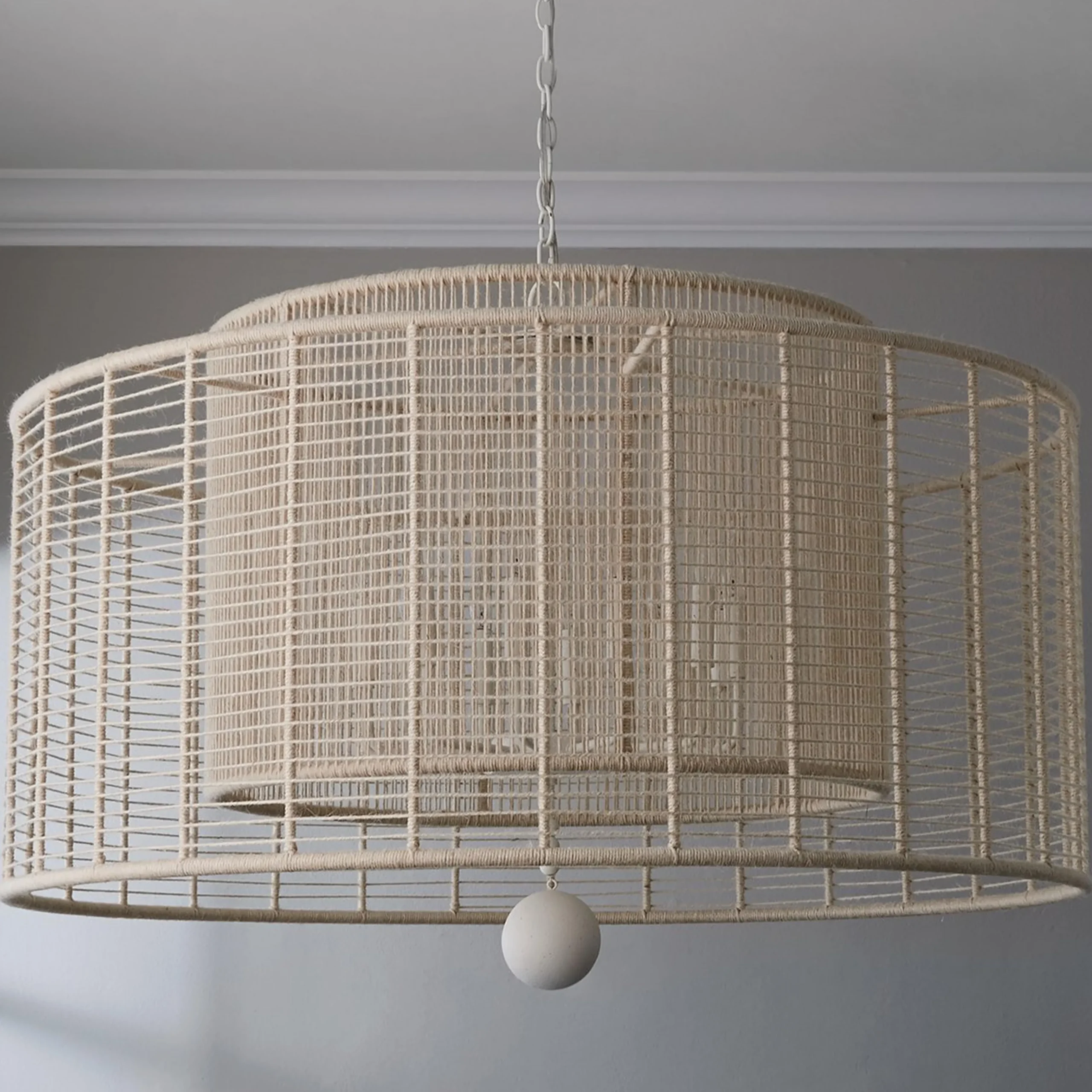 Jute Veil Chandelier - 12 Light