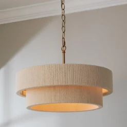 Kalini Double Drum Convertible Chandelier