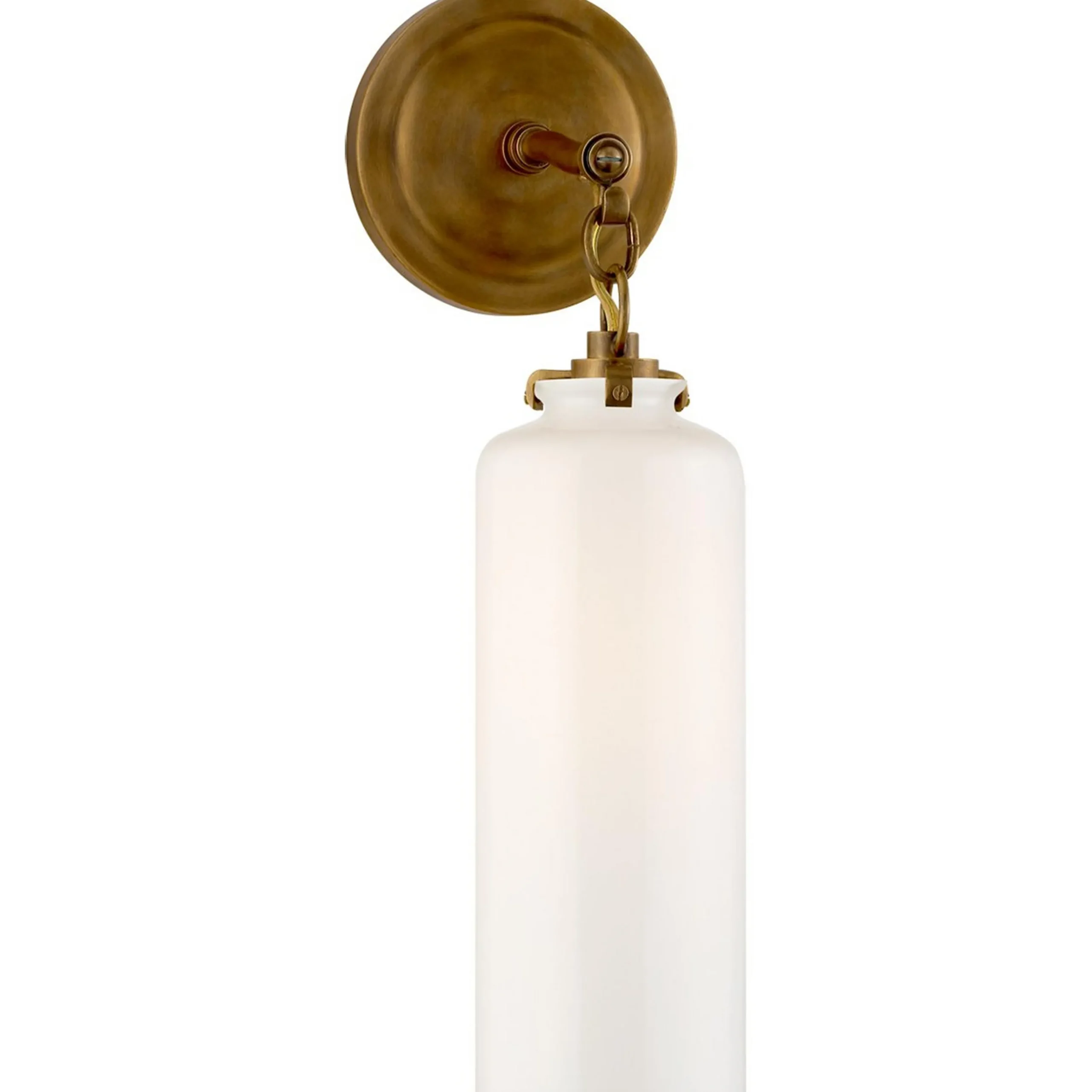 Kathleen Bath Sconce - White Glass