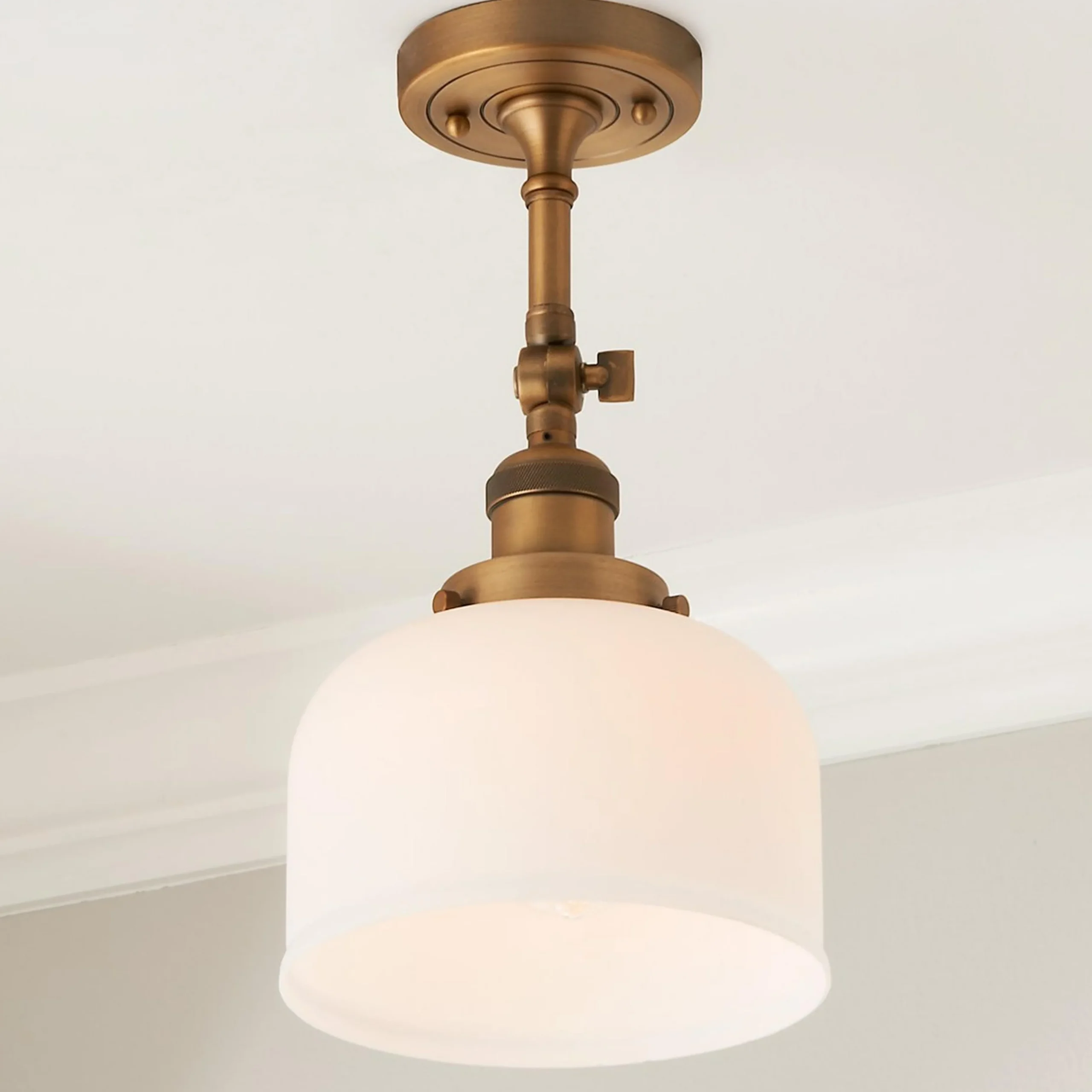 Kelsey Convertible Ceiling Light - Dome Frosted