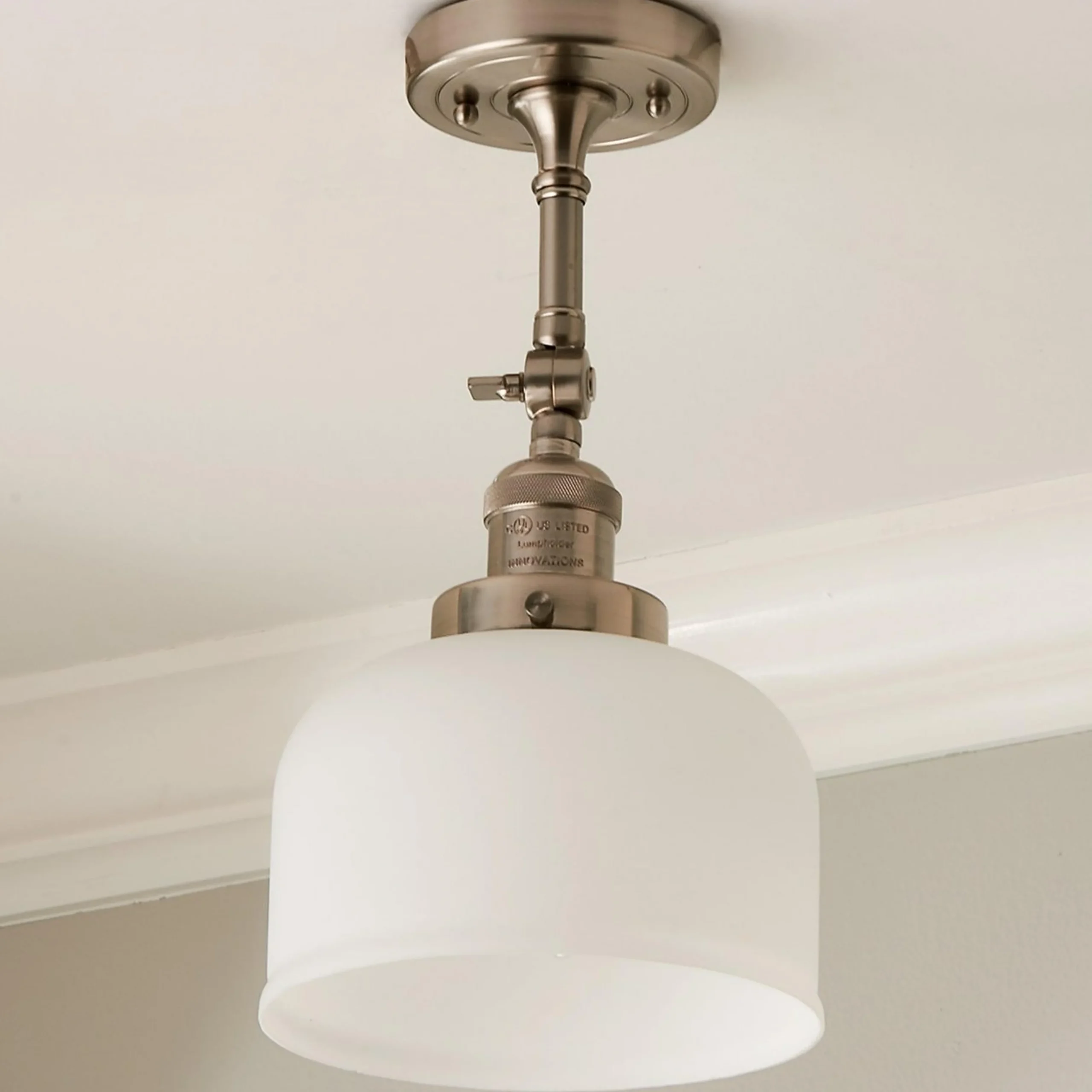 Kelsey Convertible Ceiling Light - Dome Frosted