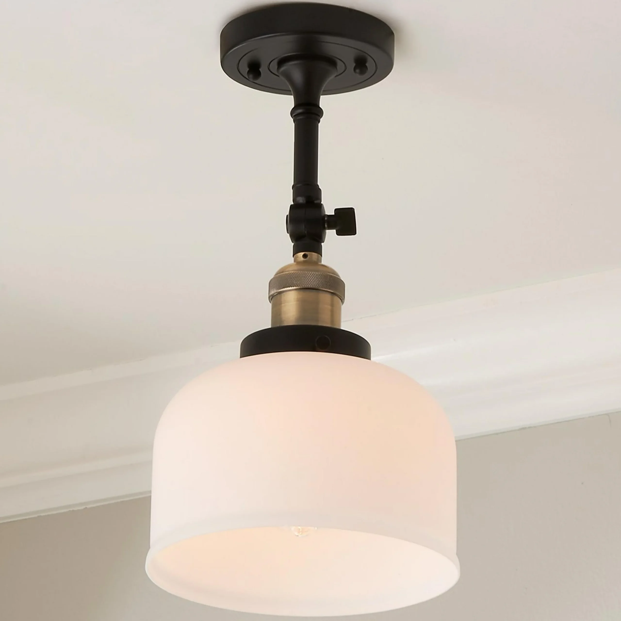 Kelsey Convertible Ceiling Light - Dome Frosted