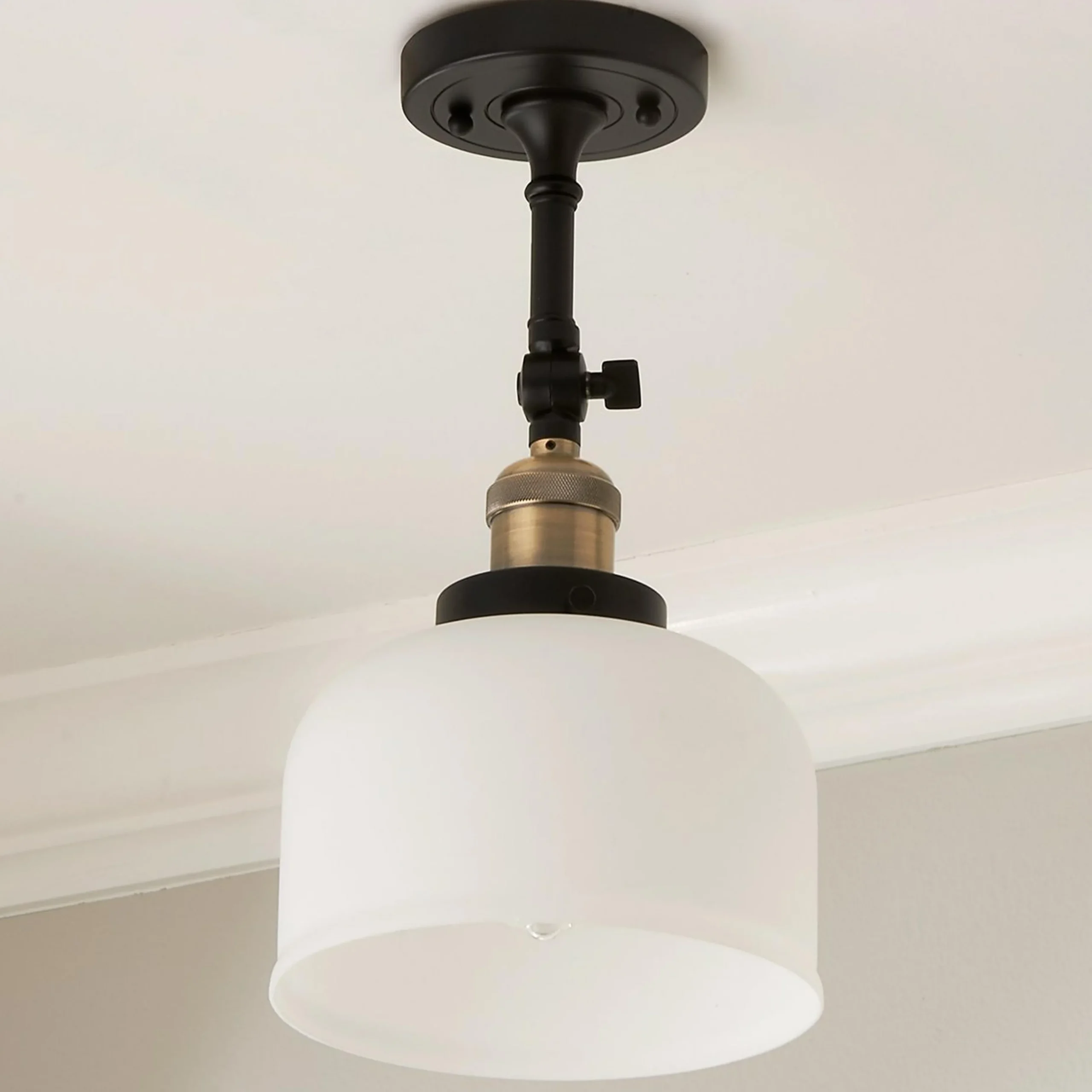Kelsey Convertible Ceiling Light - Dome Frosted