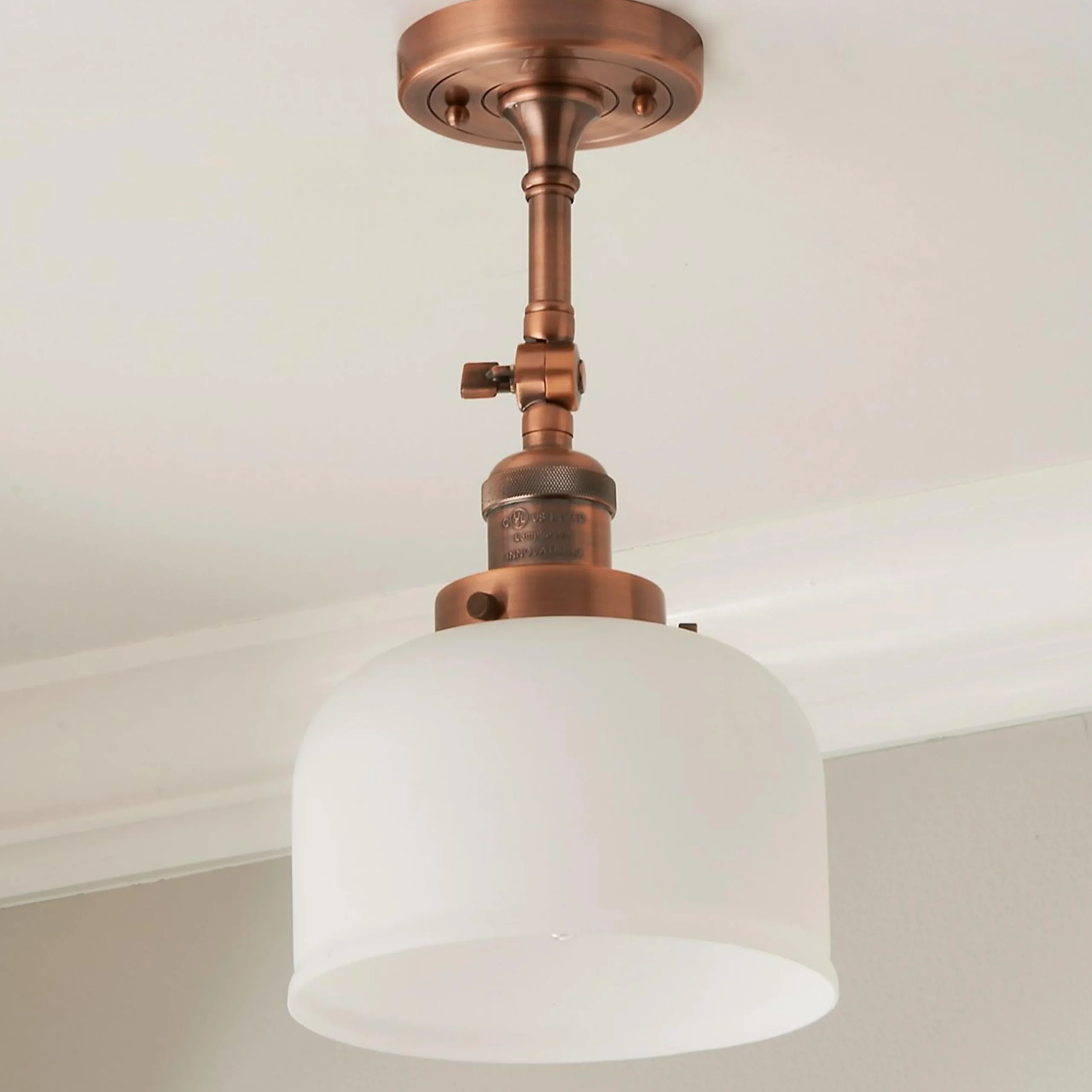 Kelsey Convertible Ceiling Light - Dome Frosted