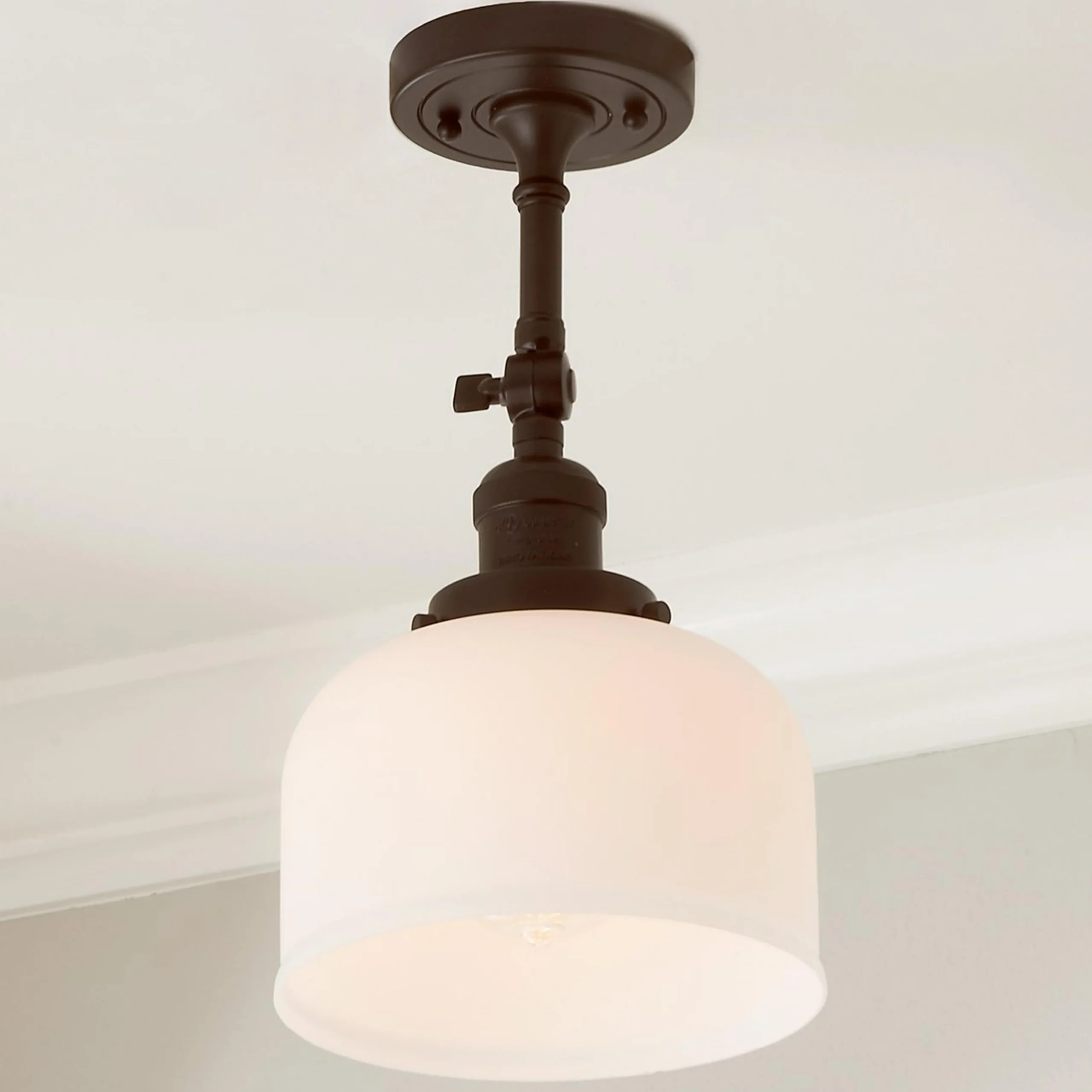 Kelsey Convertible Ceiling Light - Dome Frosted
