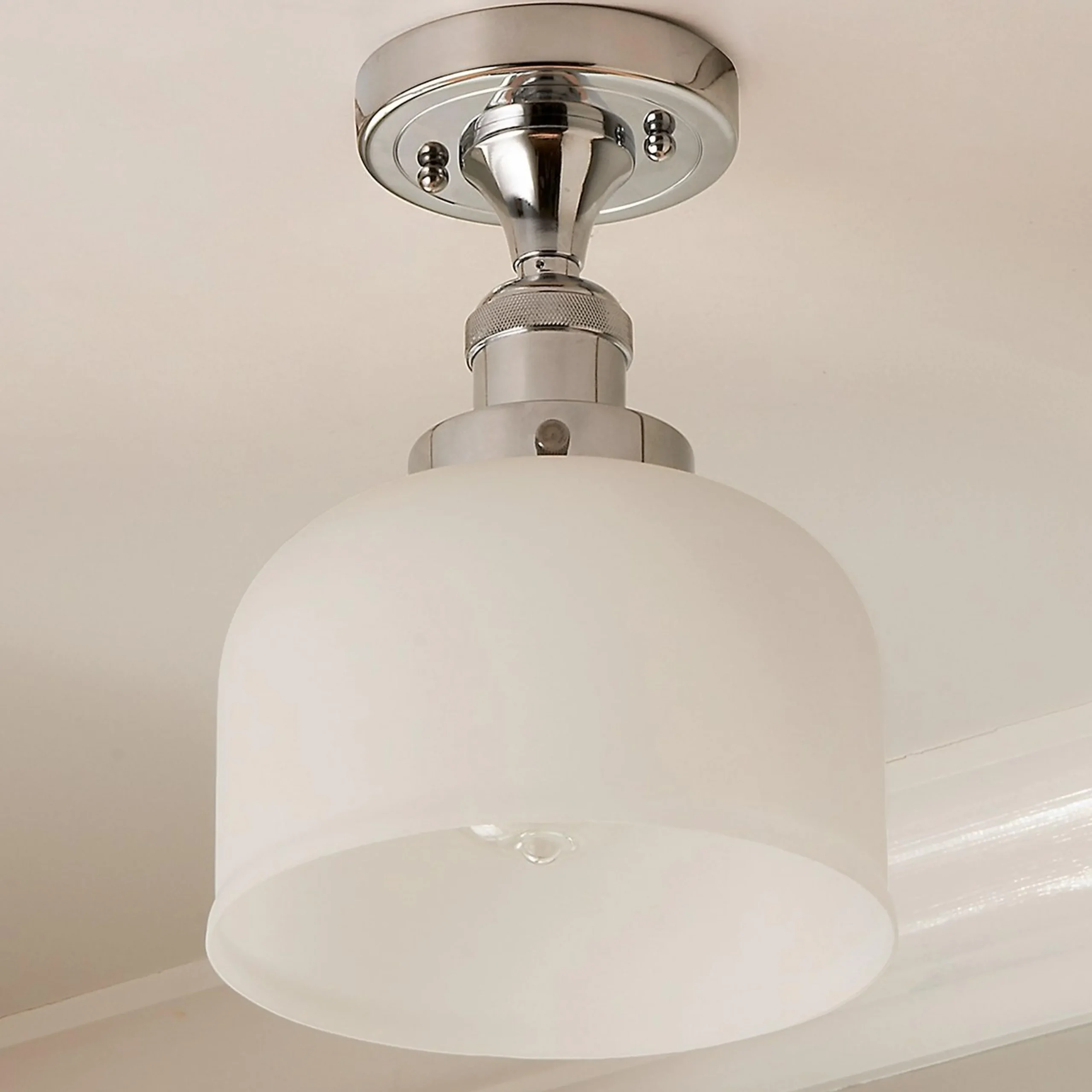 Kelsey Semi-Flush Ceiling Light - Dome Frosted