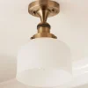 Kelsey Semi-Flush Ceiling Light - Dome Frosted
