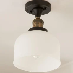 Kelsey Semi-Flush Ceiling Light - Dome Frosted