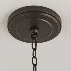 Leather Strap Mixed Metals Chandelier - 12-Light