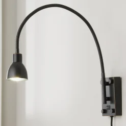 LED Gooseneck Reading Swing Arm Sconce