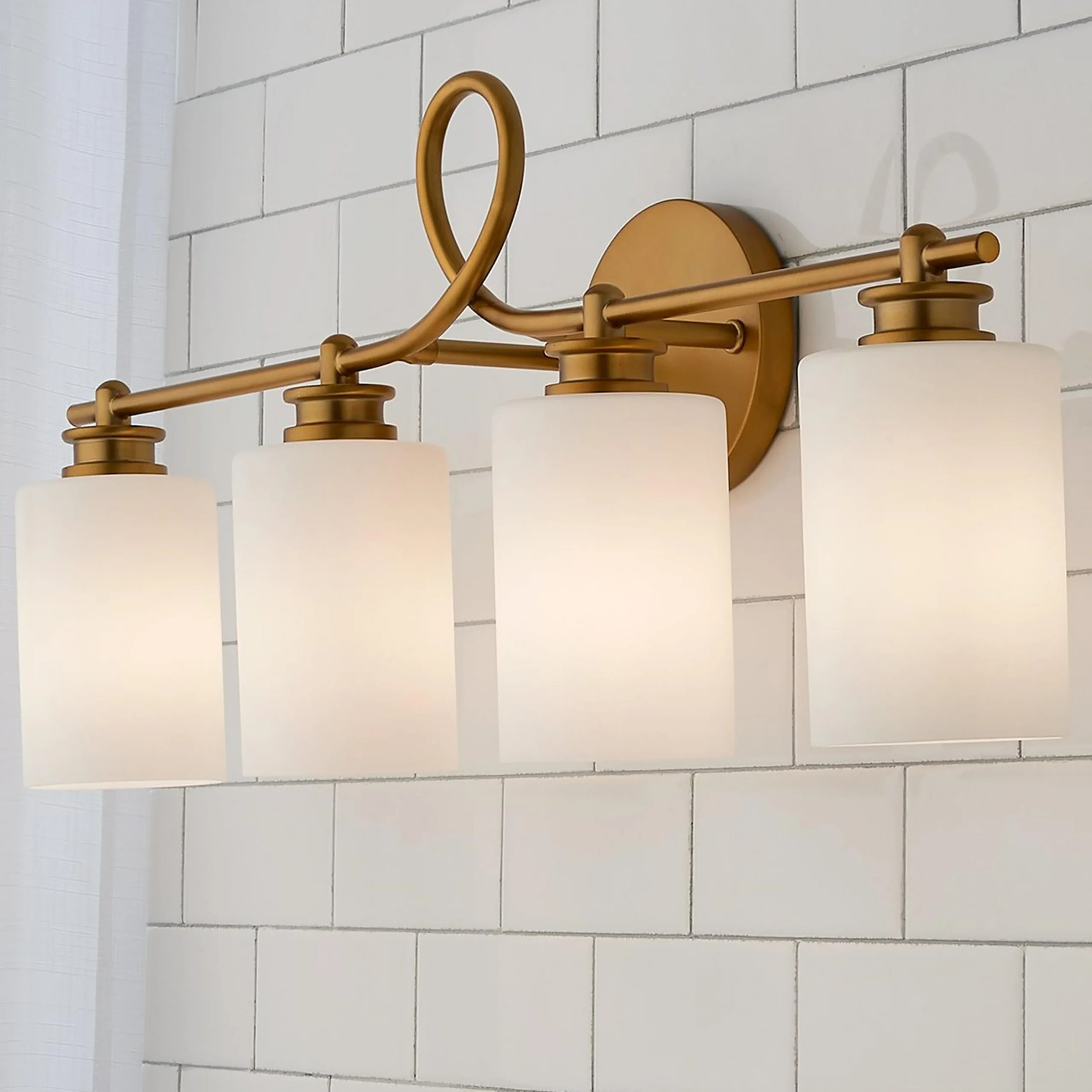 Looped Arm Vanity Light - 4 Light