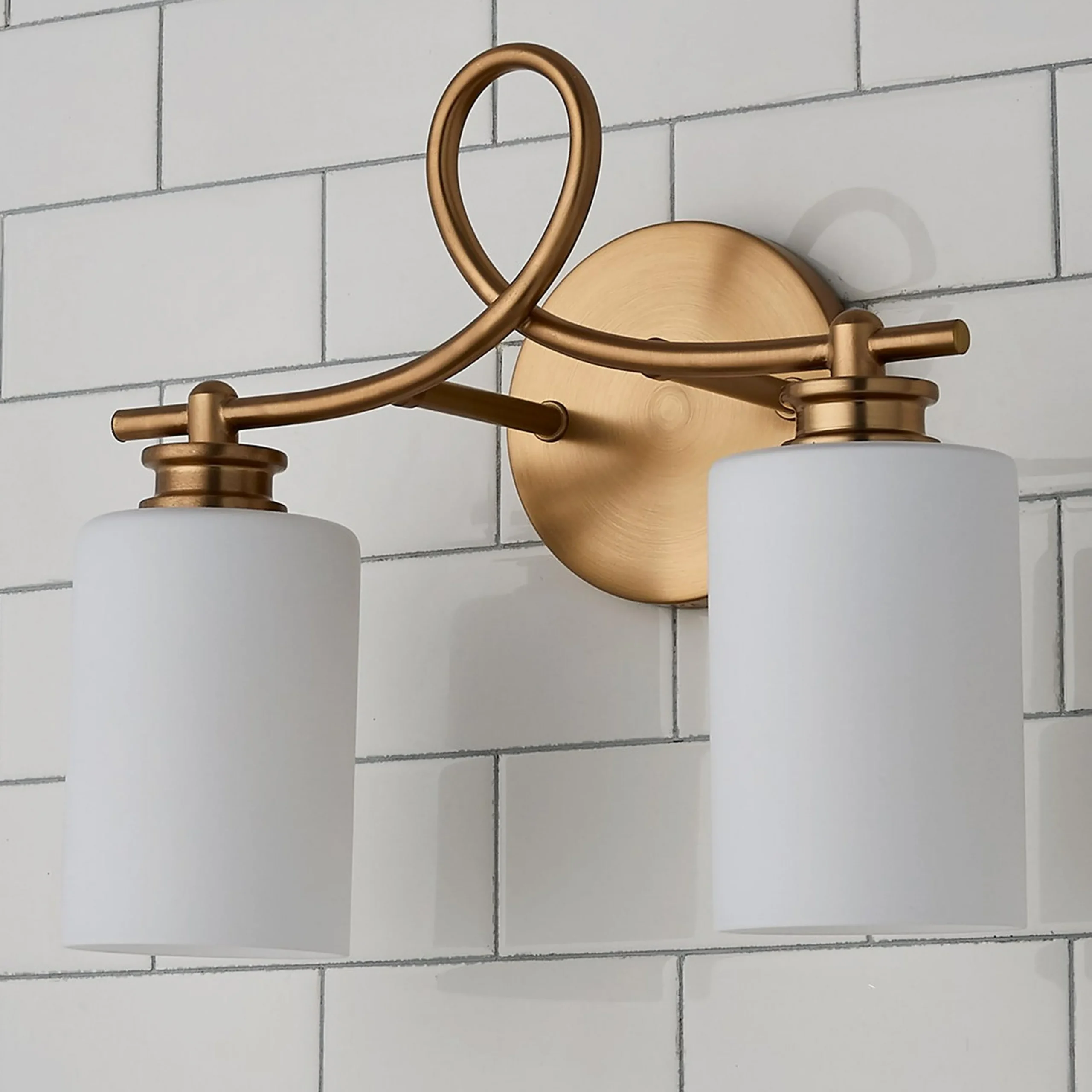 Looped Arm Vanity Light - 2 Light