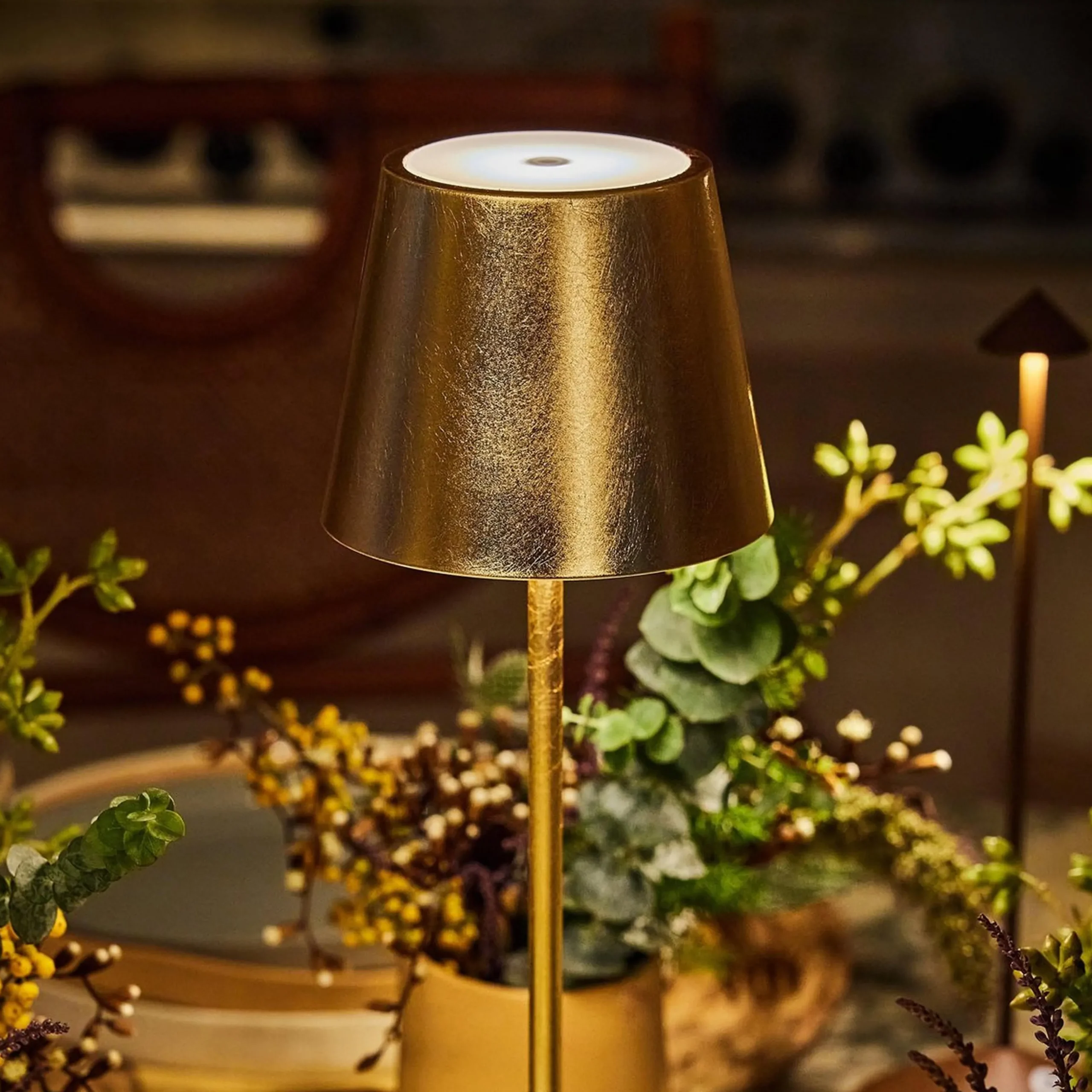 Lucy Cordless Table Lamp - Metallic