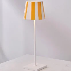 Lucy Cordless Table Lamp - Stripes