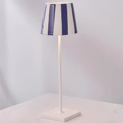 Lucy Cordless Table Lamp - Stripes
