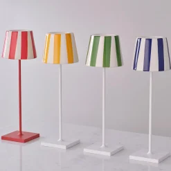 Lucy Cordless Table Lamp - Stripes