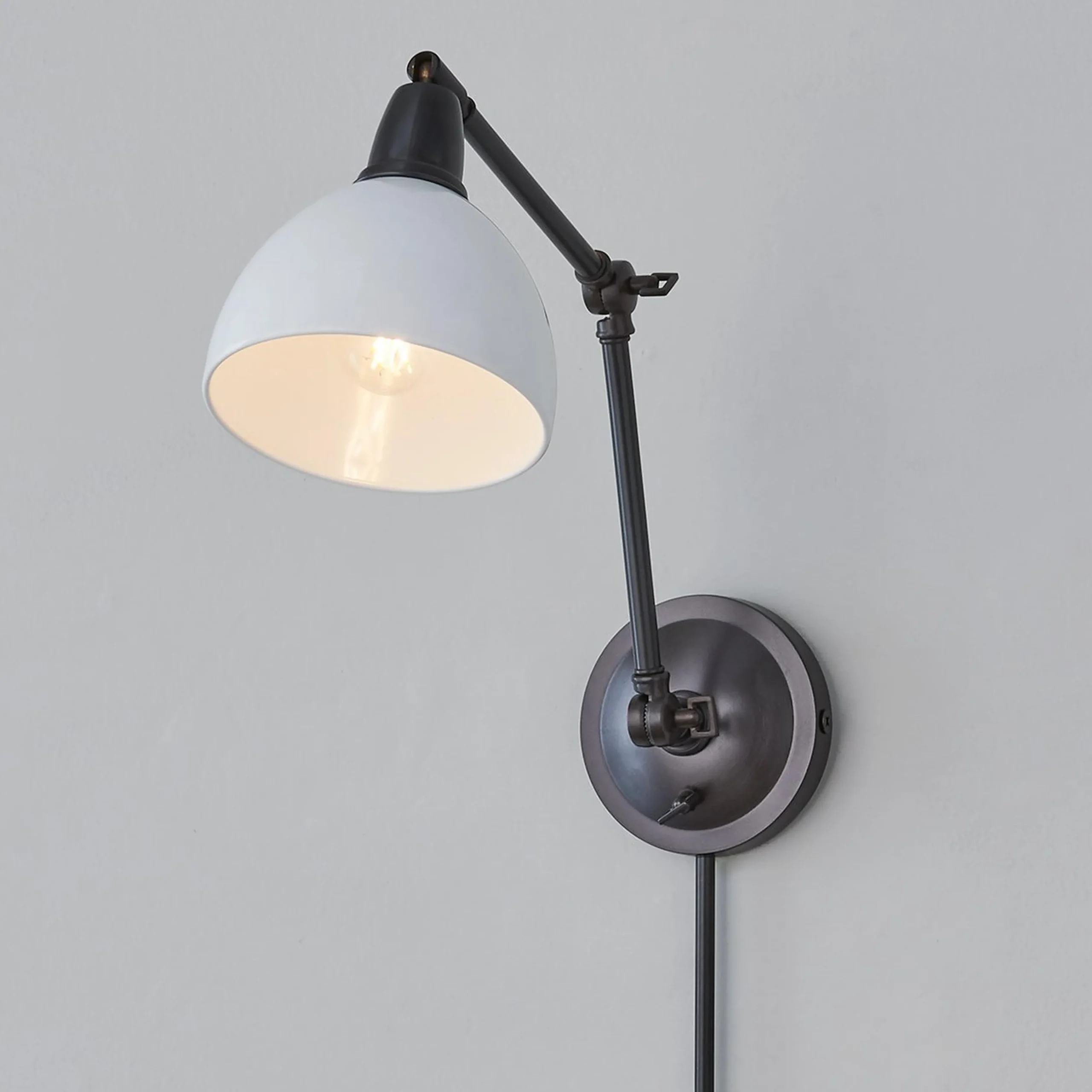Lunar Luxe Library Swing Arm Sconce