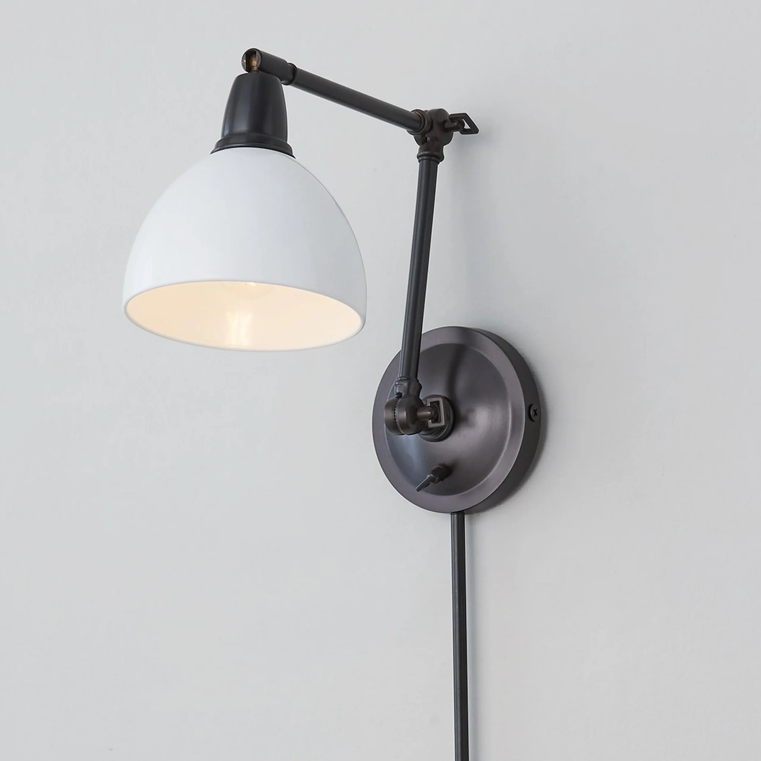 Lunar Luxe Library Swing Arm Sconce