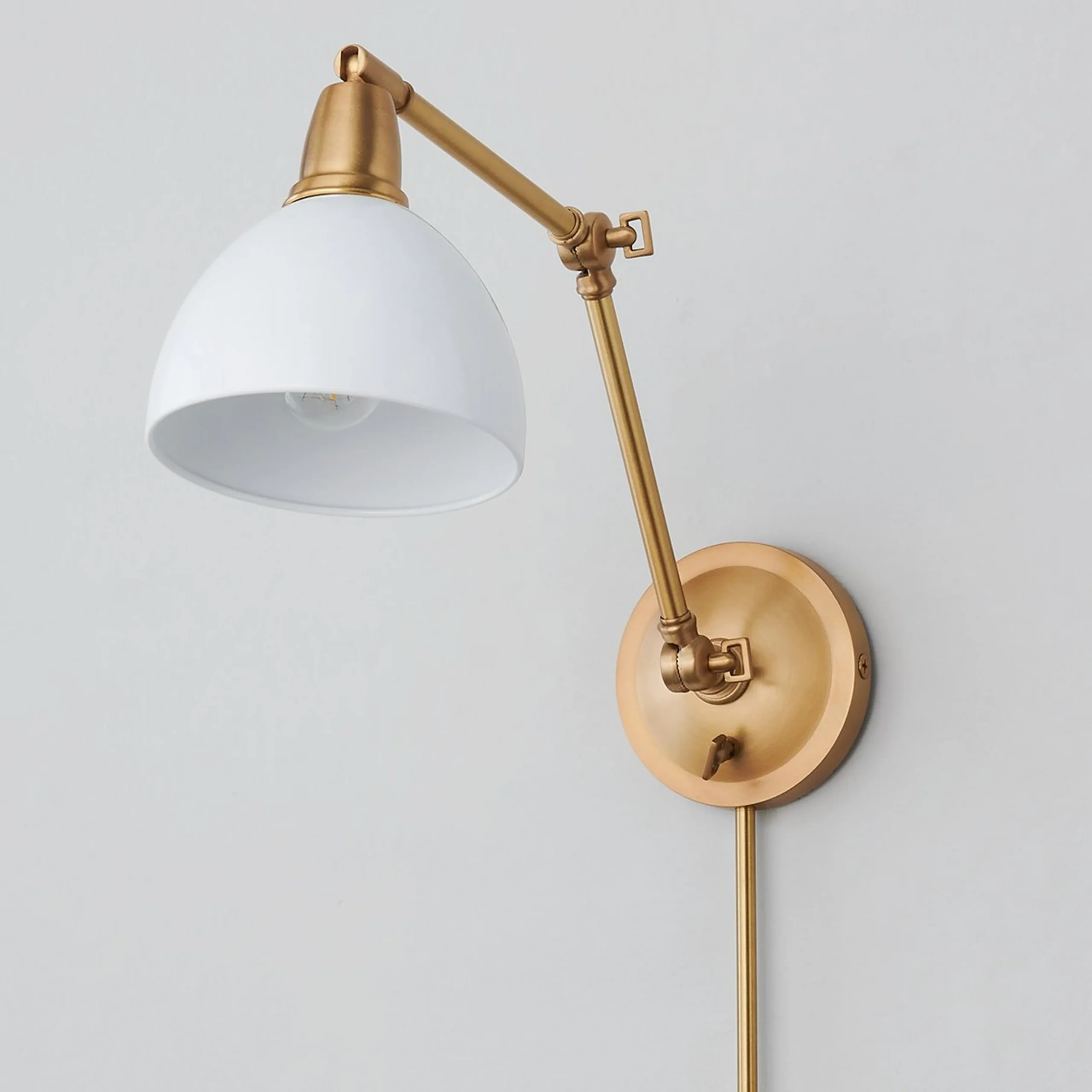 Lunar Luxe Library Swing Arm Sconce