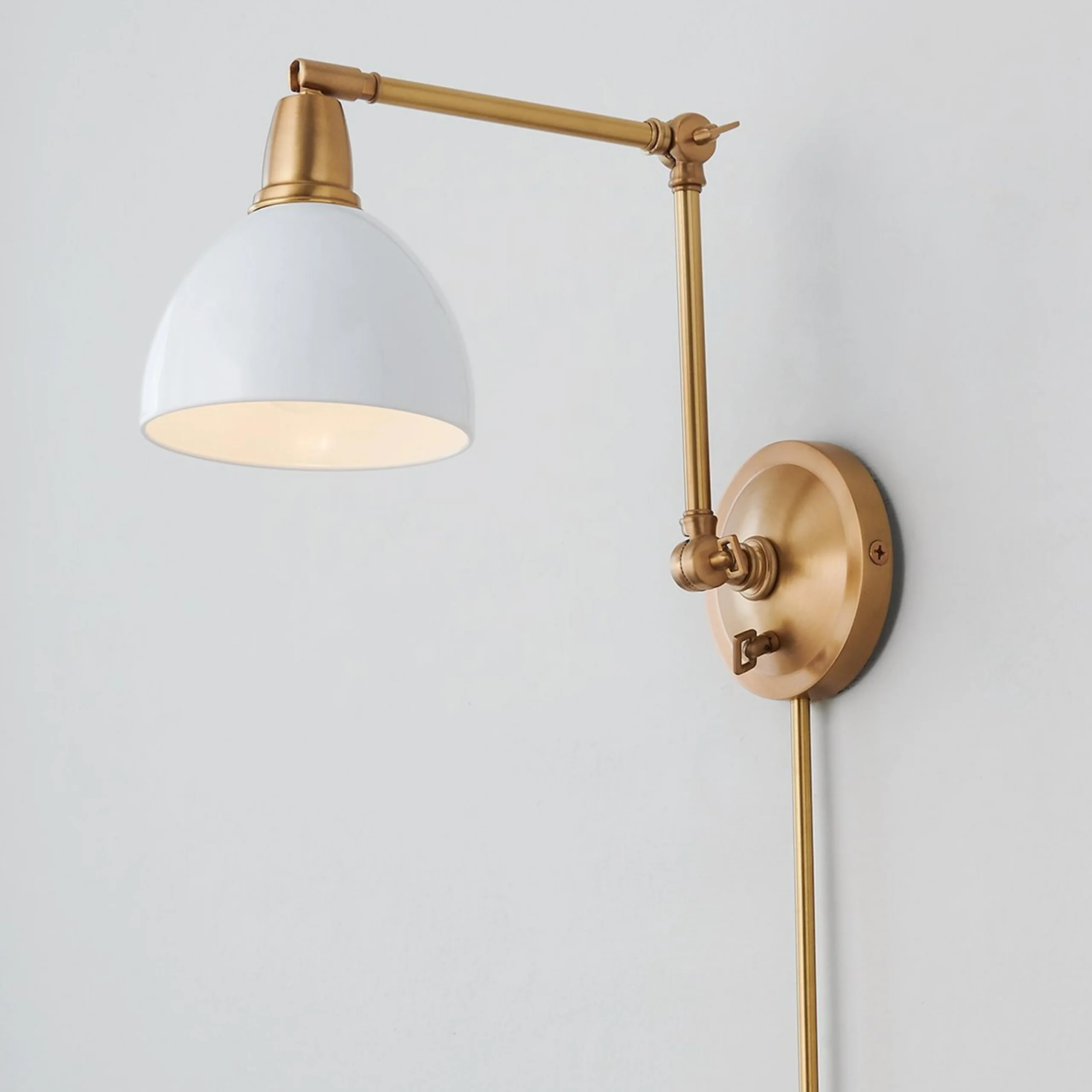 Lunar Luxe Library Swing Arm Sconce