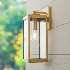 Maddox Seeded Glass Outdoor Sconce - Large