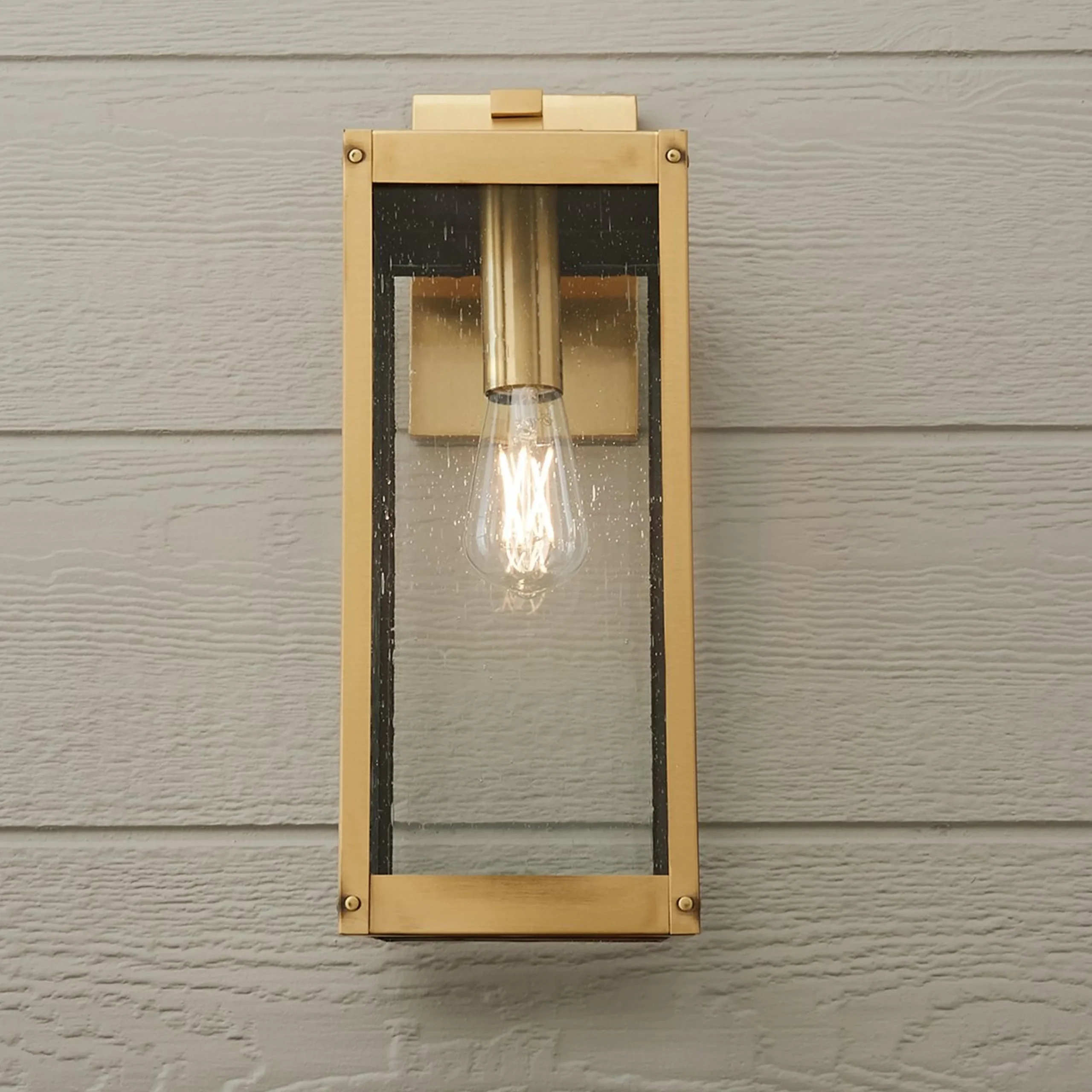 Maddox Seeded Glass Outdoor Sconce - Large