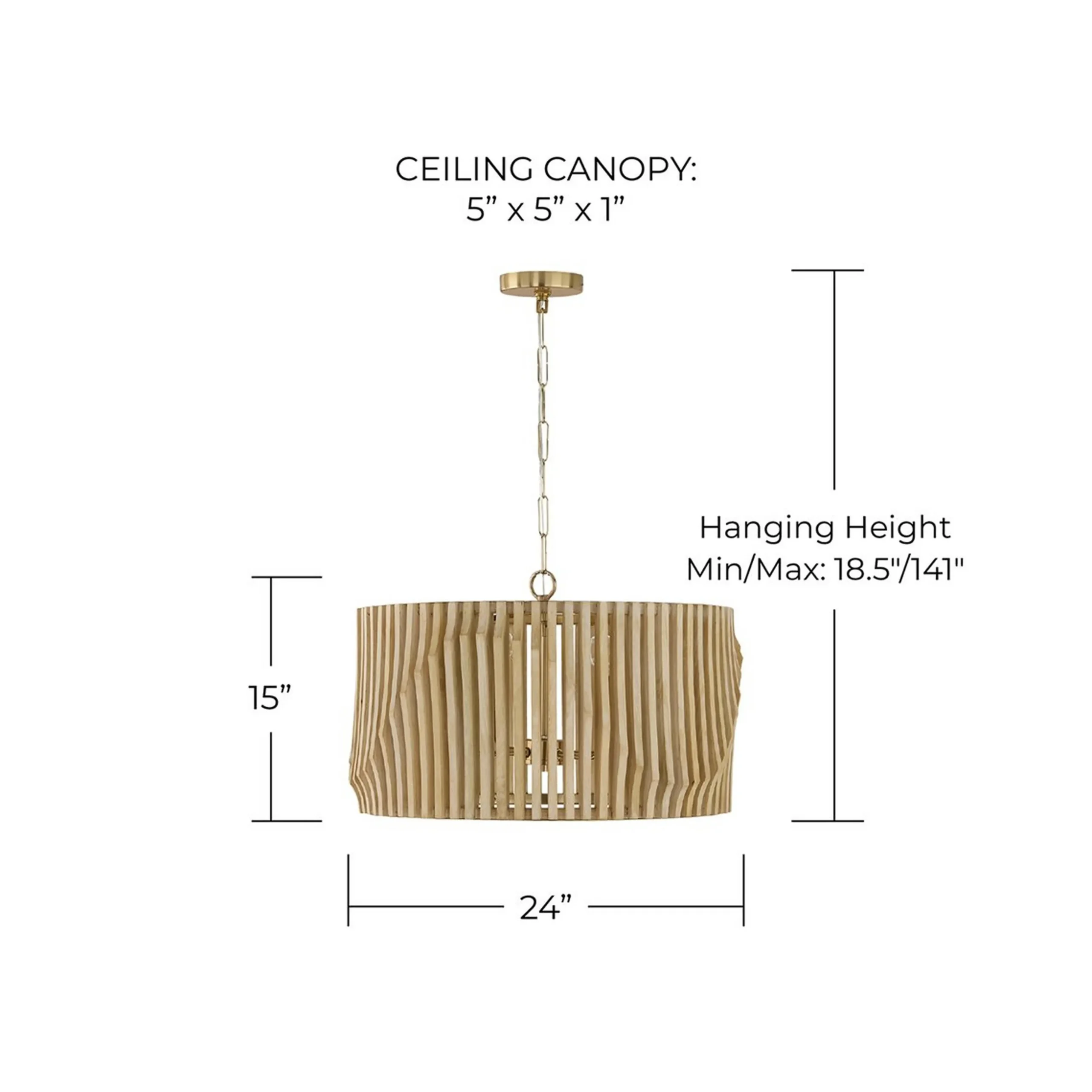 Maela Drum Chandelier - Small