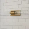 Malika Clear Glass Bath Sconce - 2 Light