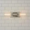 Malika Clear Glass Bath Sconce - 2 Light