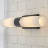 Malika Opal Glass Bath Sconce - 2 Light