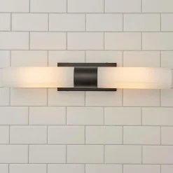 Malika Opal Glass Bath Sconce - 2 Light