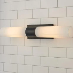 Malika Opal Glass Bath Sconce - 2 Light