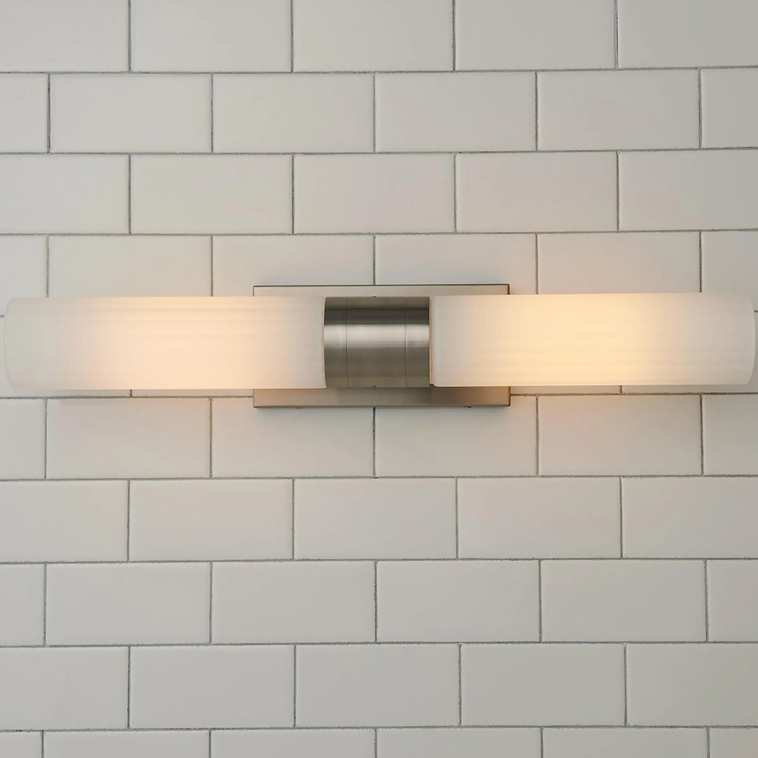 Malika Opal Glass Bath Sconce - 2 Light