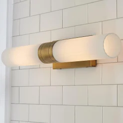 Malika Opal Glass Bath Sconce - 2 Light