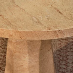 Mandy Faux Travertine Outdoor Bistro Table