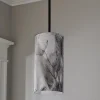Marbled Glass Cylinder Pendant