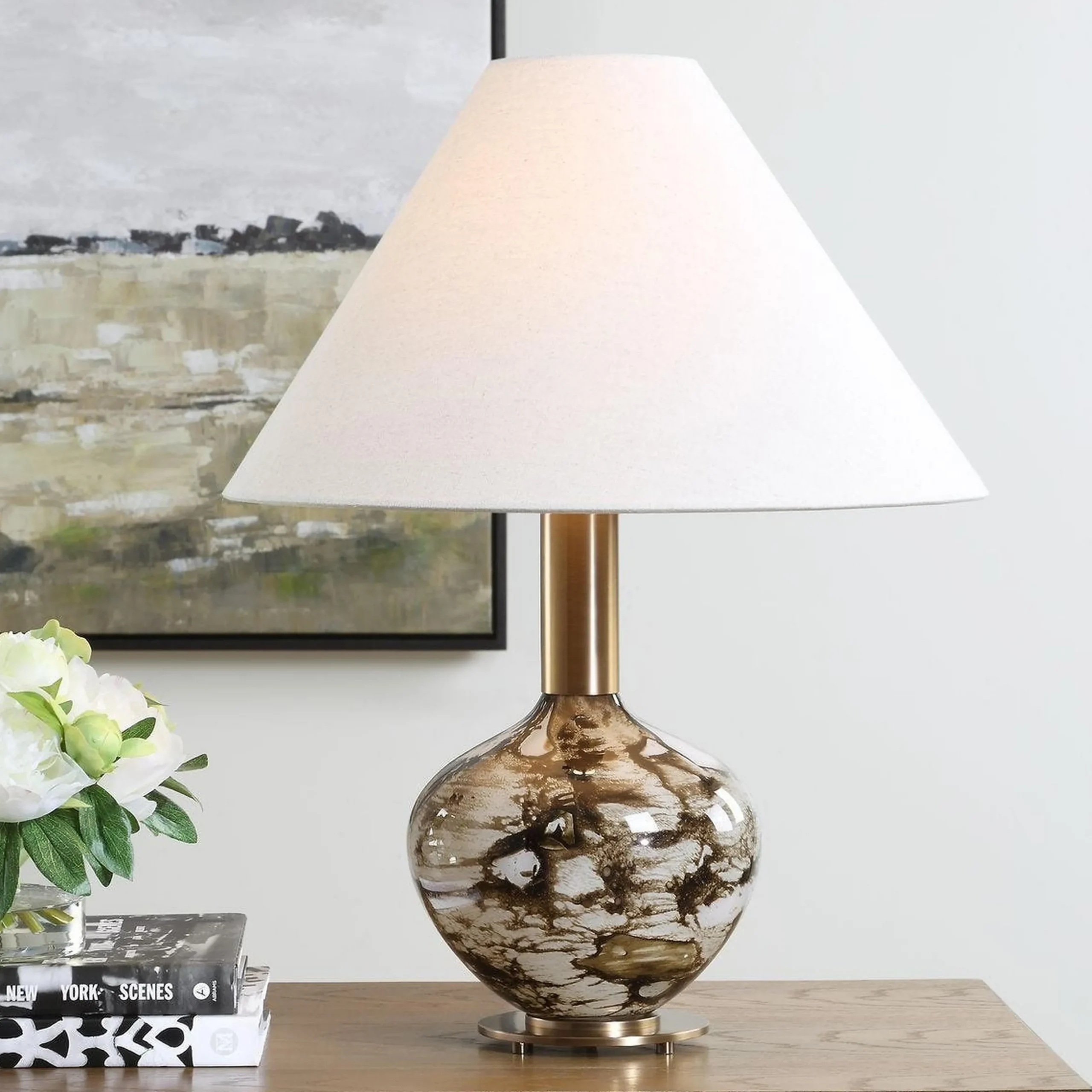 Marbled Mocha Table Lamp